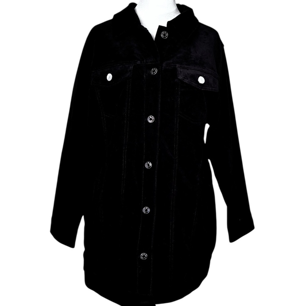 D&Co Black Denim Jacket 98% Cotton 2% Spandex
